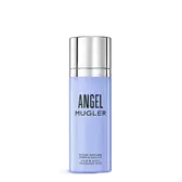 Embossed Angel logo on a white textured background.